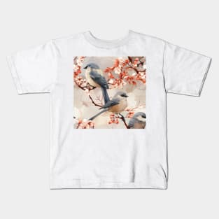 North American Birds - Bushtit Kids T-Shirt